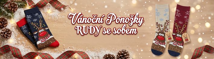 RUDY vánoční ponožky